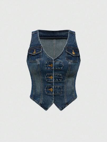 Hippie Women's Y2K Retro Denim Jacket, Spring/Autumn