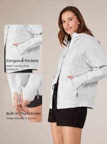 GLOWMODE 棉混紡保暖軟毛超大號連帽衛衣