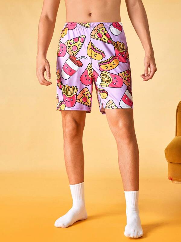 NotGurli Fast Food , Fries, Burger Print Men's Lounge Pants
