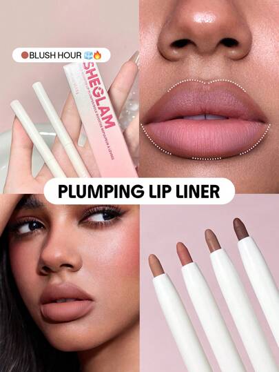 SHEGLAM Bold Booster Delineador de labios voluminizador lip combo Marca Belleza Maquillaje Maquullaje Cosmética para Mujeres Niñas Perfecto para Invierno Primavera Verano Ideal para Y2K Elegante Moda Adecuado para Cumpleaños Día de la Madre Regalo Fiesta Listo Mejor Color