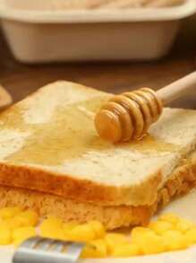 20 件 8 厘米木制蜂蜜勺、勺子和果酱搅拌棒，用于搅拌和厨房工具、厨房、圣诞礼物 - 米色 - 查看 4