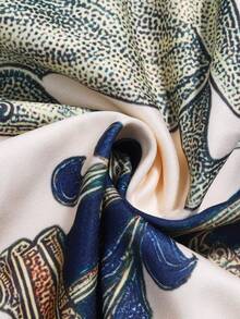 ROMWE MEN Men's All-Over Print Button Vintage Casual Short Sleeve Polo Shirt - Multicolor - View 4