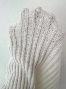 Selianne Women's Autumn Knit Sweater Cardigan&Skirt Two Pieces Set,White And Black Contrast Color Ellegant Tea Party Long Sleeve Stockholm Style Office Wear - Multicolor - View 8