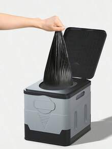 SHEIN 1个便携式车载折叠马桶，露营应急必备品，车载旅行应急户外移动马桶 - 彩色 - 查看 11