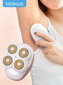 Teckwe Electric Shaver For Women, Rotary Electric Razor With Light, 3D Floating Rotary Shave Heads - Slim, Compact Body Hair Trimmer For Women, Gentle & Smooth Shave - Multicolor - View 1