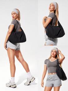 GLOWMODE 17L 纹理防水单肩包 - 黑色 - 查看 8