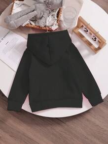 SHEIN Young Girl' Fleece Hooded Long Sleeve Sweatshirt - Black "Puppy Keep"Graphic Tees Animal Print Costumes School Clothes Animal Print  Costumes School Clothes School Clothes Back To School Clothes Puppy Keep Puppy Graphic Tees Fall Fashion Hoodie Kitty Love Fall Fashion Hoodie Kitty Love Fall Fashion Hoodie Kitty Love Fall Fashion Hoodie Kitty Love Winter - Black - View 2