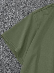 Manfinity Homme Men Solid Tee & Drawstring Waist Shorts