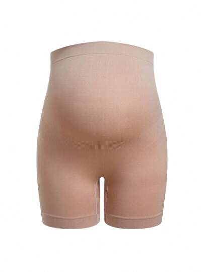 SHAPORA Maternity High Waist Tight Fit Solid Color Shaping Shorts