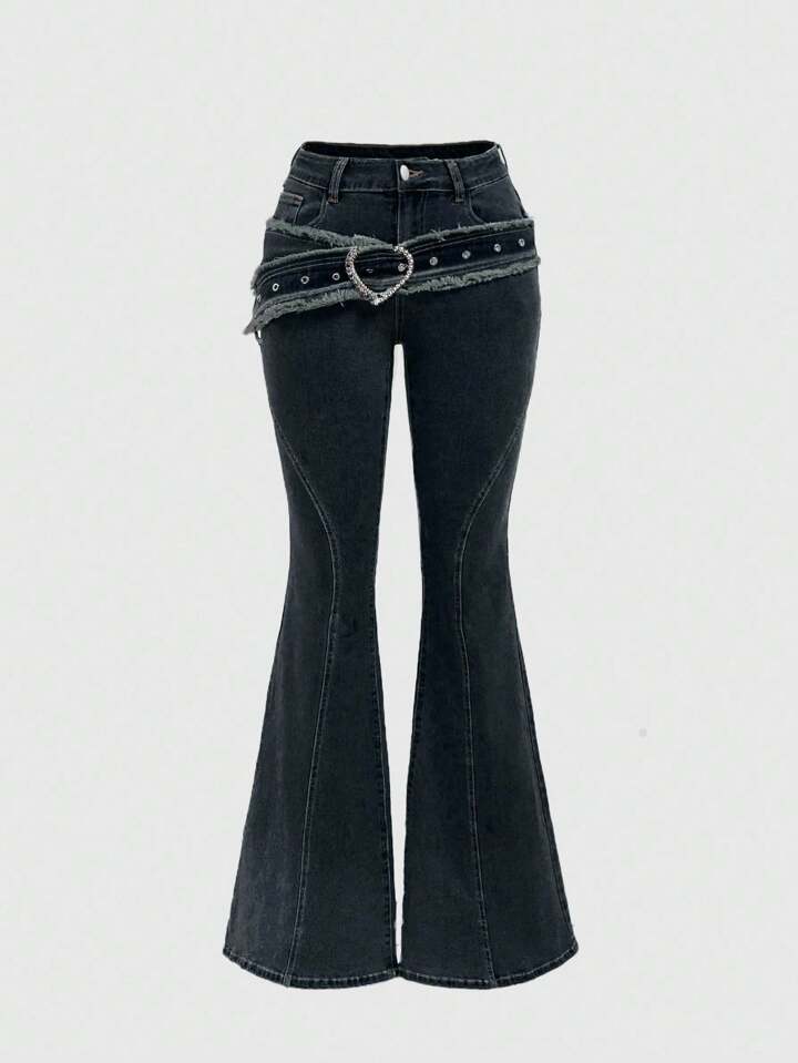 パンツ 00s ATTACHMENT banana flared denim Y2K FLYING BANANA Women's Totally Shaping Curvy Stretchy Bootcut