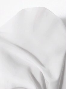 SHEIN Girls' Casual White Shirt, Commuting Leisure Solid Color Lapel Single-Breasted Ruffle Bow Button Practical Regular Blouse Fall Winter - White - View 5