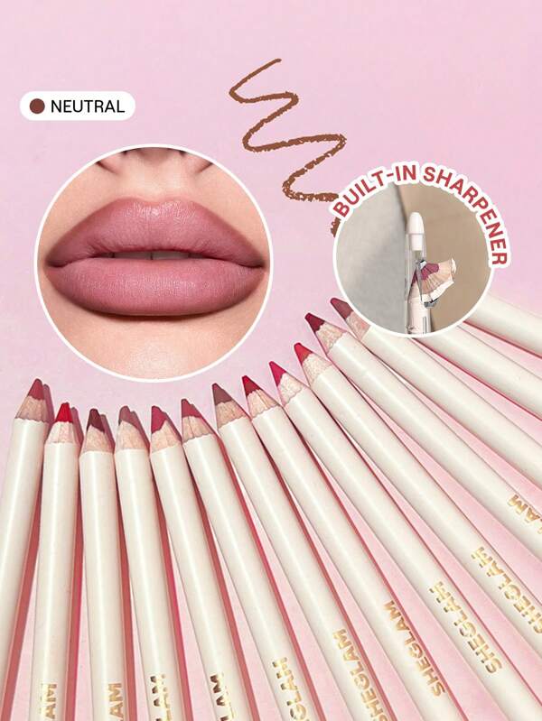 SHEGLAM Lip Facts Lip Liner-Neutral Creamy-Matte Lip Liner Pencil High Pigment Not Easyto Fade Silky Smooth Matte Contour Tint Lip Makeup Graduation Birthday Holiday Summer Fall Autumn Y2K Fancy Fashion Women Brand Makeup Cosmetic Beauty Party Beach Travel Camping Outdoors School Campus Trip Festivals Decor Gift Present Rose Girl Cosplay Best Color Charm Vibe