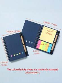 SHEIN 1 buah (Termasuk Pena) Set Buku Catatan Kombinasi, Cocok untuk Catatan Kerja, Pesan Rumah, Penanda Belajar, Pembatas Buku Indeks, Perlengkapan Alat Tulis Kantor, Hadiah Alat Tulis untuk Kembali ke Sekolah, Ulang Tahun, Hari Raya, Hadiah untuk Pelajar - MultiWarna - View 13