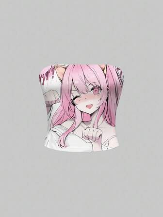 Cute Anime Character Kawaii Sexy Crop Top For Women
