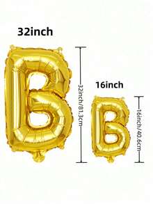 16 英寸/32 英寸新娘气球婚礼装饰玫瑰金银色新娘字母铝箔气球新娘送礼会单身派对用品最佳礼物、婚礼气球、婚礼装饰、家居装饰、房间装饰、派对回礼生日毕业生日装饰派对装饰单身派对装饰毕业装饰 - 彩色 - 查看 3