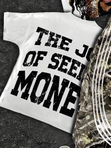 SHEIN Bolty 2pcs Tween Boy Crew Neck T-Shirt And Flared Pants Set With Leaf Pattern, Casual Summer Outfit Boys Hip Hop Clothing Boys Outfit Sets Money Outfit Tween Street Wear Set Drippy Outfits Boy - Multicolor - View 5