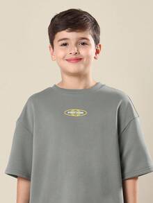 SUMWON Essential Apparel Original Creator Streetwear T Shirt Casual Oversized Crew Neck Short Sleeve Youth Boys Everyday Comfort Spring Summer - Beige - View 7