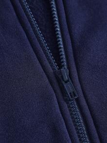 Girlism Teen Girls Hoodie & Sweatshirt Co-Ords/Halloween,Glowmode,Fall,Winter,Autumn/ Casual Knit/Activities/Autumn/Winter/Halloween,Glowmode,Fall,Christmas/Holiday/Festival/Winter - Navy Blue - View 5