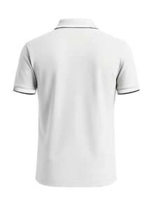 Hugo Boss Áo thun nam tay ngắn in chữ cài nút đơn giản, mùa hè - 053 Màu nhạt/Màu pastel - Xem 5