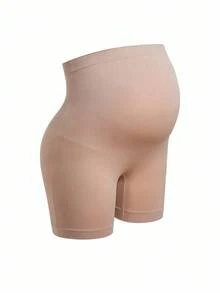 SHAPORA Maternity High Waist Tight Fit Solid Color Shaping Shorts