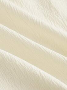 SHEIN MOD Áo kiểu tay ngắn cổ thêu đơn giản, cài nút phía trước, cỡ lớn cho nữ, áo mùa hè, áo đi biển, áo đi chơi cho nữ, lễ hội Rave, áo đi nghỉ, áo thường ngày, áo phong cách Boho - Nhiều màu - Xem 4