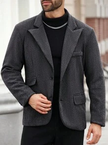 Manfinity Mode 大码男士休闲羊毛混纺西装外套，秋冬