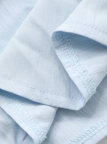 DAZY Conjunto de 2 piezas de camisa y falda de unicolor versátil y casual para mujer