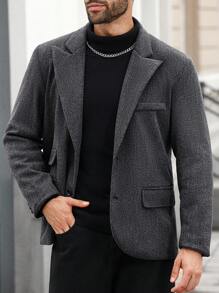 Manfinity Mode 大码男士休闲羊毛混纺西装外套，秋冬