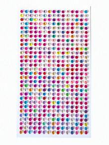 SHEIN 1 件套水钻什锦贴纸套装，闪亮 DIY 工艺贴纸，适用于剪贴簿、日记本、拼贴画、卡片制作、手机壳装饰、笔记本电脑、水瓶、规划师、礼品包装 - 用于美学项目的自粘宝石 - 白色 - 查看 2