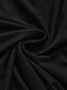 ROMWE Bộ đồ ngủ thường ngày quần short dây chéo Gothic cỡ lớn - màu đen - Xem 6