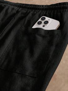 HIMLAND 2 piezas Conjunto casual de verano para hombres con camisa de manga corta de cuello vuelto y ajuste delgado - Multicolor - Ver 6