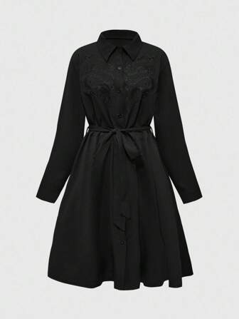 Goth Robe à manches longues pour femmes, style gothique avec imprimé peau de serpent, floral et céleste brodé, pour l'automne