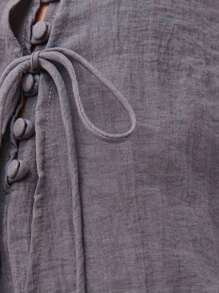 Nöista Women's Solid Color One-Piece Mini Skirt Flared Pants, Suitable For Professional Summer Workwear - Blue - View 4