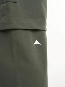 Men's Drawstring Waist Wide Leg Loose Casual Pants, Olive Green - Dark Green - View 5