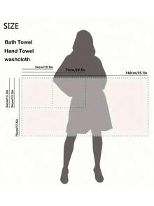 SHEIN 3 件套柔软、亲肤、吸水纯色毛巾套装 - 包括 1 条浴巾 + 1 条手巾 + 1 条手帕 - 非常适合浴室和水疗中心使用家庭浴室装饰秋季装饰回到学校美容沙龙家庭浴室 - 彩色 - 查看 4