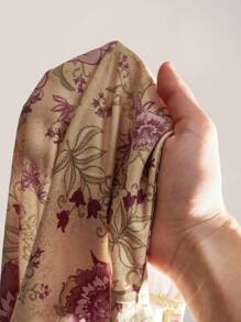 SHEIN ICON Plus Size Y2K Summer Going Out Boho Western Country Concert Women's Sexy Backless Floral Print Halter Neck Top, Summer Halter Tops For Women Vintage Halter Top,Back To School