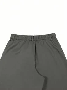 Manfinity LEGND Men's Black Shorts, Vintage Cargo Shorts, Loose Fit Casual Shorts For Summer - Dark Grey - View 5