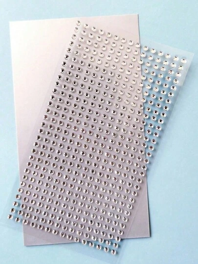 SHEIN 1PC Rhinestone Assorted Sticker Set, Sparkly DIY Craft Stickers For Scrapbooking, Journaling, Collage, Card Making, Phone Case Decoration, Laptop, Water Bottle, Planner, Gift Wrapping – Self-Adhesive Gems For Aesthetic Projects