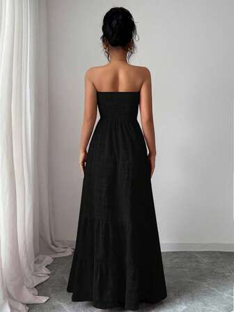 Rafferiza Off The Shoulder Dress Ins Scooped Tube Top Dress For Women In Summer. The Chest Is Pleated To Show The Bust Shape. The Tube Top Design Is Made Of Light And Breathable Textured Fabric. The Loose Skirt Covers The Hips And Makes You Look Thin. Pair It With A Straw Hat For A Beach Vacation And A Sense Of Atmosphere.