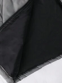 SHEIN Tween Boys' Casual Everyday Versatile Comfortable Padded Sleeveless Zip-Up Vest Jacket,In Fall/Winter - Grey - View 8