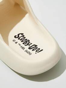 SCOOBY-DOO X SHEIN Cute Cartoon Puppy White Children's Slip-On Slippers Toddlers & Kids Non-Slip Quick-Drying Shower Slide, Lightweight And Durable EVA Material, Unisex For Boys And Girls In The House, Bthroom, Playground, Swimming Pool, Beach Indoor Outdoor - Apricot - View 6