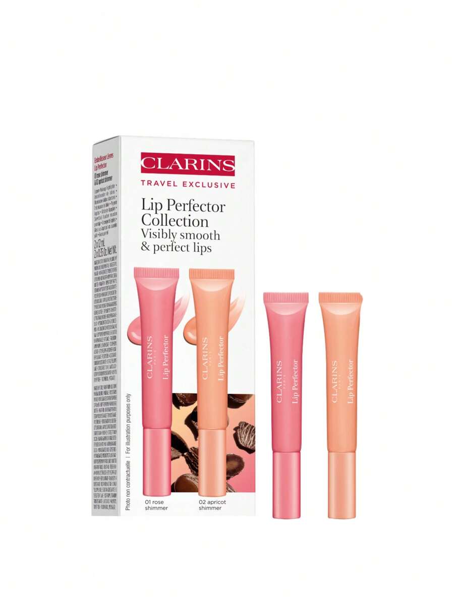 Clarins Lip Perfector Duo Gift Set - Dusty Rose - Ver 1