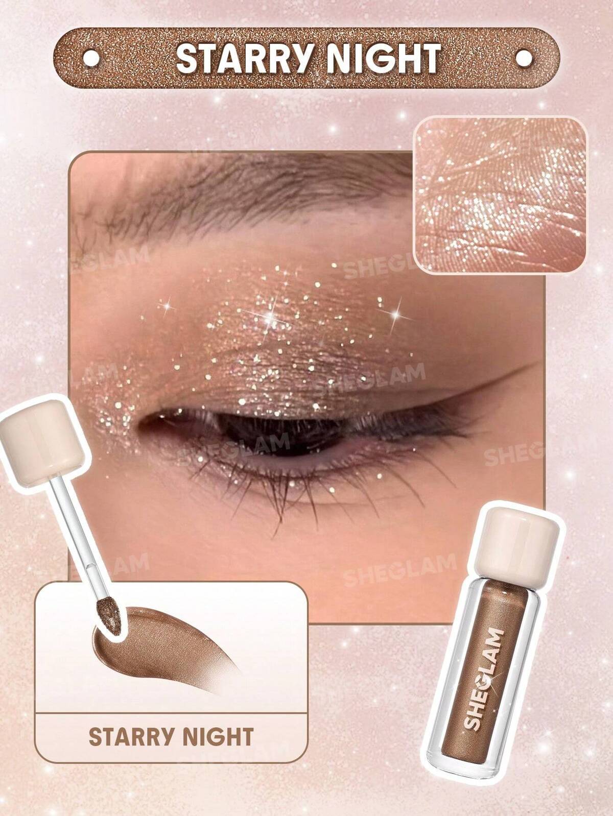 Airglow Eye Tint-Starry Night Graduation Birthday Holiday Summer Fall Autumn Y2K Fancy Fashion Women Makeup Cosmetic Party Beach Travel Camping Outdoors School Campus Trip Festivals Decor Gift Present Rose Girl Cosplay Best Color Charm Vibe
