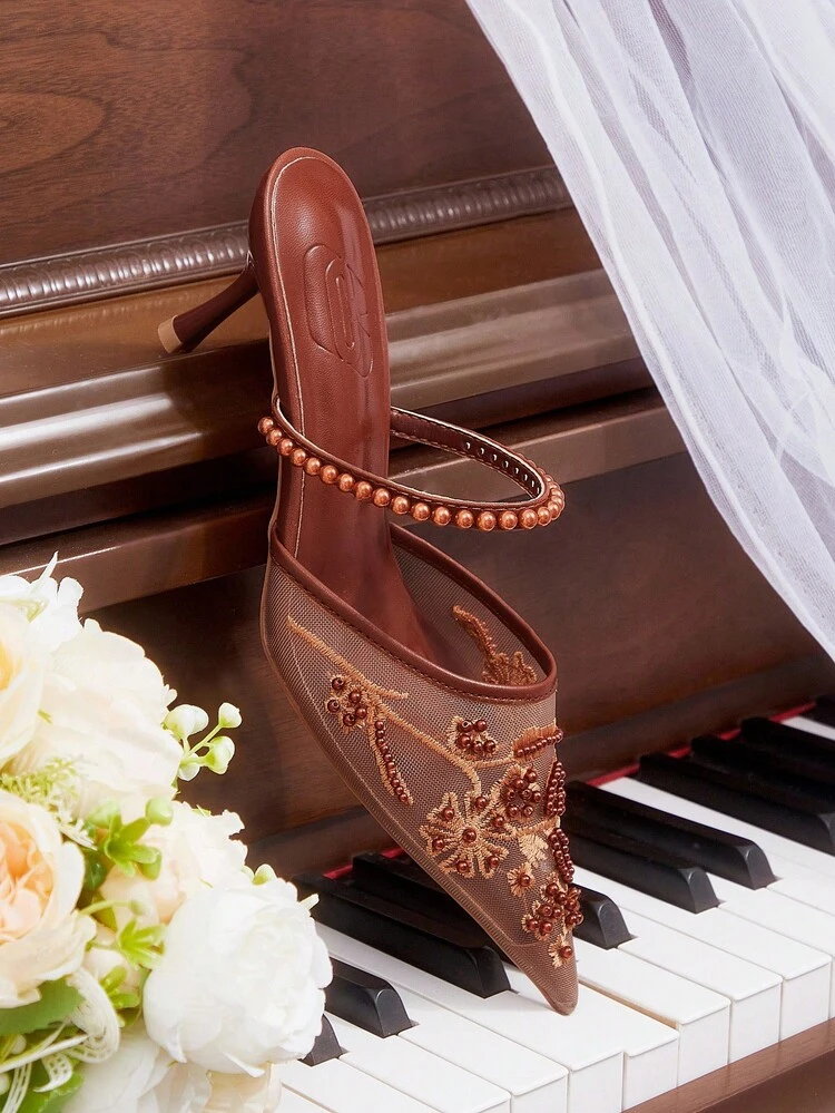 CUCCOO HITCHD Women's Mid Heel Pointed Toe Pumps, Party Shoes