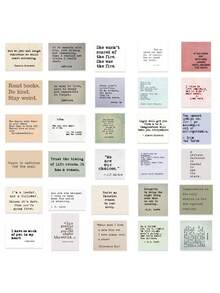 SHEIN 60 件复古名人名言贴纸，防水乙烯基涂鸦贴纸，适用于笔记本电脑、行李箱、滑板、手机、DIY 贴花、美学贴纸 - 彩色 - 查看 5