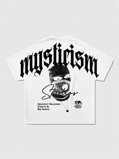 Street Life T-shirt à manches courtes à col rond décontracté et ample, mode d'été polyvalente pour hommes