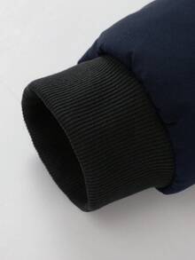 Manfinity Homme Men's Long Sleeve Casual Versatile Thermal Lined Outdoor  Jacket, Autumn/Winter, Navy Blue Jacket, Thermal Lined Jacket - Navy Blue - View 7