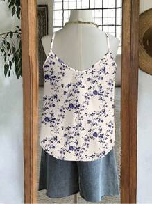 EMERY ROSE Plus Size Women Rose Flower Print Camisole