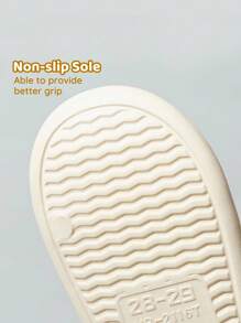 SCOOBY-DOO X SHEIN Cute Cartoon Puppy White Children's Slip-On Slippers Toddlers & Kids Non-Slip Quick-Drying Shower Slide, Lightweight And Durable EVA Material, Unisex For Boys And Girls In The House, Bthroom, Playground, Swimming Pool, Beach Indoor Outdoor - Apricot - View 4