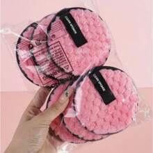 Pineapple Slouchy Clean Water Makeup Remover Puff Round Washable Double-Sided Clean Wet Puff Makeup Remover Pad Face Clean,Facial Brush,Bag,Organizer,Storage